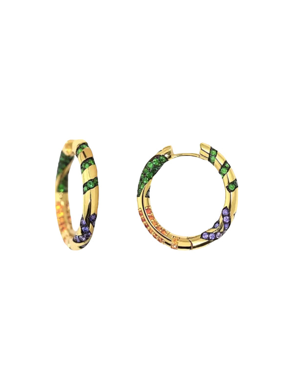 colorful hoop earrings